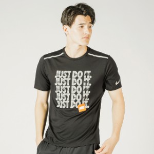 ナイキ メンズ 陸上/ランニング 半袖Tシャツ ブリーズ ライズ 365 S/S トップ (930164 010) : ブラック NIKE 18clearance