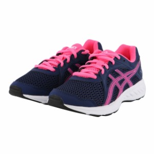 アシックス LAZERBEAM JD (1154A022) ジュニア(キッズ・子供) スニーカー : ネイビー×ピンク asics