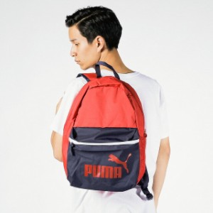 プーマ フェイズ バックパック (075487 04) 22L デイパック リュック : レッド×ネイビー PUMA