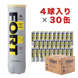 ダンロップ 〔送料無料〕 テニスボール フォート FORT 4球×30缶 （120球） 1箱 箱売り ケース販売 硬式テニス DFCP4CS120