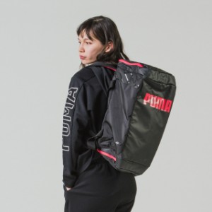 プーマ アクティブ 2WAY ダッフルバッグ 42L (075343) ダッフルバッグ リュック : ブラック×ピンク PUMA