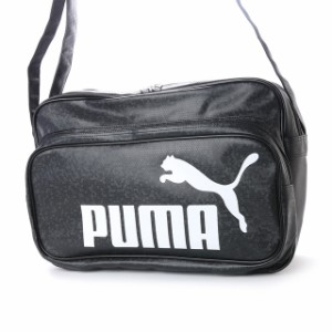 プーマ トレーニング PU ショルダー L (075371) エナメルバッグ : ブラック×ホワイト PUMA