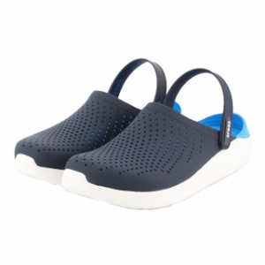 クロックス LiteRide Clog (20459 462) クロッグサンダル : ネイビー×ホワイト crocs