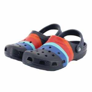 クロックス classic seasonal graphic clog (20570 4HQ) メンズ クロッグサンダル : ネイビー crocs