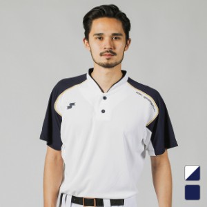 エスエスケー メンズ 野球 半袖Tシャツ ベースボール2ボタンTシャツ (BW1901) SSK