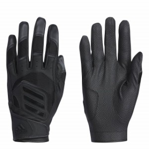 アディダス ジュニア 野球 バッティング用 手袋 5T バッティンググローブ (DU9706) : ブラック×ブラック 両手用 adidas
