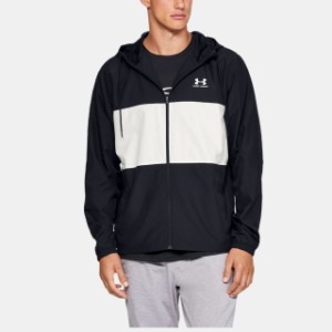 アンダーアーマー メンズ ウインドフルジップ UA SPORTSTYLE WIND JACKET (1329297 001) : ブラック UNDER ARMOUR