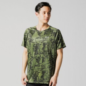 アンダーアーマー メンズ 陸上/ランニング 半袖Tシャツ UA Speed Stride Printed SS (1320208 377) : グリーン UNDER ARMOUR