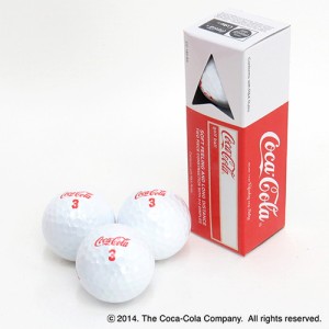 コカ・コーラ(Coca-Cola) ゴルフボール コカ・コーラ ホワイト 3個入 (CC コカ・コーラ WH)