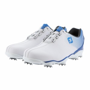 フットジョイ ゴルフシューズ 17 DNA ボア WT/BL メンズ ゴルフ ダイヤル式スパイクシューズ 3E : ホワイト×ブルー FOOT JOY FJ