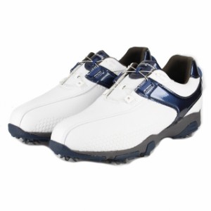 マンシングウェア ゴルフシューズ (MQ2NJA00) メンズ ゴルフ ダイヤル式スパイクシューズ 3E : ホワイト×ネイビー Munsingwear