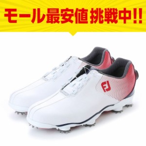 フットジョイ ゴルフシューズ 17 DNA ボア WT/RD/NV メンズ ゴルフ ダイヤル式スパイクシューズ 3E : ホワイト×レッド FOOT JOY FJ