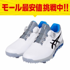 アシックス ゴルフシューズ GEL-ACE PRO X Boa メンズ ゴルフ ダイヤル式スパイクシューズ 3E : ホワイト×ブルー asics