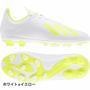 アディダス エックス18.4AI1J (BB9380) ジュニア(キッズ・子供) サッカー スパイクシューズ : ホワイト×イエロー adidas
