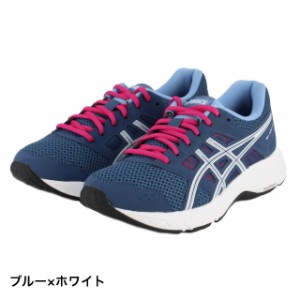 アシックス ゲルコンテンド GEL-CONTEND 5-Wide (1012A231 401) レディース 陸上 ランニングシューズ ： ブルー×ホワイト asics