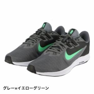 ナイキ ダウンシフター 9 DOWNSHIFTER 9 (AQ7481 004) メンズ 陸上 ランニングシューズ ： グレー×イエローグリーン NIKE