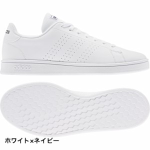 アディダス アドバンコート ベース ADVANCOURT BASE (EE7691) スニーカー ： ホワイト×ネイビー adidas