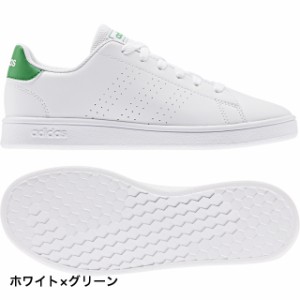 アディダス アドバンスコート Ｋ ADVANCOURT K (EF0213) レディース スニーカー ： ホワイト×グリーン adidas