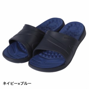 クロックス 正規品 【2019年モデル】 リバイバ スライド ネイビー×ブルー シャワーサンダル メンズ reviva slide crocs