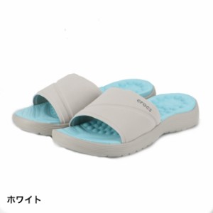 クロックス 正規品 【2019年モデル】 リバイバ スライド ホワイト シャワーサンダル レディース reviva slide crocs