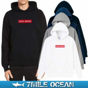 7MILE OCEAN メンズ パーカー プルオーバー スウェット スエット 裏起毛 白 黒 グレー ネイビー アメカジ アウトドア ストリート