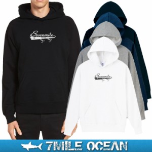 7MILE OCEAN メンズ パーカー プルオーバー スウェット スエット 裏起毛 白 黒 グレー ネイビー アメカジ アウトドア ストリート