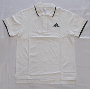 adidasアディダス 半袖ポロシャツ Lサイズ A8813 （E05137）RUNWHITE/TERRAIN