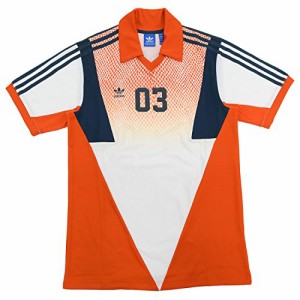 (アディダス) adidas シャツ 半袖 メンズ フットボール ジャージー オリジナルス サイズL ホワイト/オレンジ