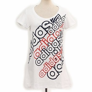 adidasアディダス SC Q2 ロゴグラフィックTシャツ Sサイズ JOX22 (S13036) ホワイト/ネオンレッド