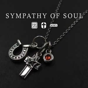 シンパシーオブソウル ネックレス ビルウォールレザー Bill Wall Leather×SYMPATHY OF SOUL  &   w/Garnet メンズ レディース ユニセッ