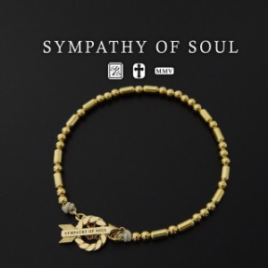 シンパシーオブソウル アローTバーシルバービーズアンクレット sympathy of soul （アンクレット メンズ レディース ゴールド） 【送料無