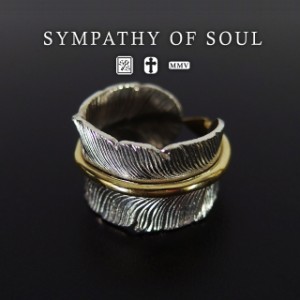 シンパシーオブソウル アローフェザーリング シルバー sympathy of soul メンズ アクセサリー (シルバーリング メンズ シンプル フェザー