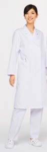 白衣　自重堂　ホワイセル　ドクターコート　WH10213　制菌加工　女性用　レディースダブルコート　診察衣