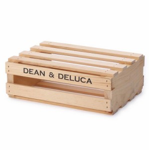 DEAN&DELUCA ウッドクレートボックス Lサイズ 収納ケース 木製 蓋つき シンプル 22×29×10.2cm