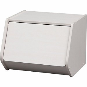 アイリスオーヤマ カラーボックス 棚 本棚 収納 組み合わせ自由 スタック ボックス 扉付き 幅40×奥行38.8×高さ30.5cm オフホワイト STB