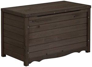 ガーデンガーデン 天然木製ボックスベンチ(ストッカー) ミドルサイズ ダークブラウン 幅86cm×奥行43.5cm×高さ51cm BBENCH-086-DBR