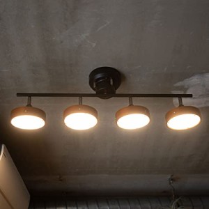 エムール シーリングライト 4灯 照明 ブラウン リモコン付き LED電球内蔵 角度調節 消灯タイマー 簡単取り付け