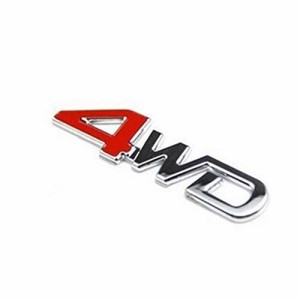 YFFSFDC 汎用 ステッカー 両面テープ付 簡単貼り付け 3D 立体スッテカー エンブレム 4WD 金属 カー用品 アクセサリー 装飾 車 プレゼント
