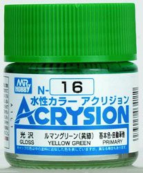 GSIクレオス アクリジョン ルマングリーン (黄緑) 10ml 模型用塗料 N16