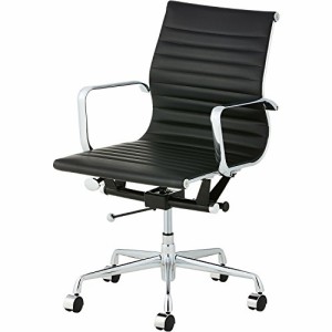 オフィスコム デザイナーズチェア ローバック PUレザー キャスター付き 肘付き 事務椅子 オフィスチェア リプロダクト 幅640×奥行655×