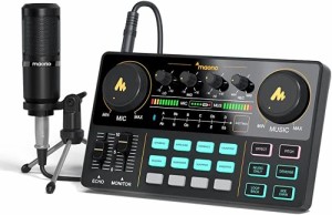 MAONO オーディオインターフェース オーディオミキサー Mixer ポータブル ポッドキャストステレオミキサー pa & ステージ機器用 ミキサー