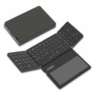 Omikamo キーボード ワイヤレス 折り畳み式 大型タッチパッドとテンキー搭載 キーボード bluetooth 日本語配列 iPad キーボード 充電式 