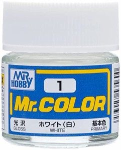 GSIクレオス Mr.カラー ホワイト (白) 光沢 10ml 模型用塗料 C1