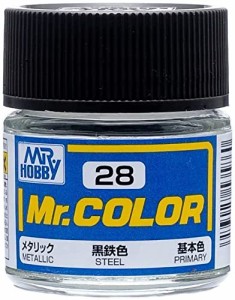 GSIクレオス Mr.カラー 黒鉄色 メタリック 10ml 模型用塗料 C28