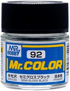 GSIクレオス Mr.カラー セミグロスブラック 半光沢 10ml 模型用塗料 C92