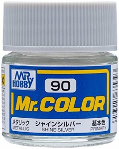 GSIクレオス Mr.カラー シャインシルバー メタリック 10ml 模型用塗料 C90