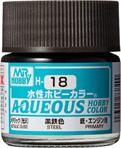 GSIクレオス 新水性ホビーカラー 黒鉄色 メタリック光沢 10ml 模型用塗料 H18