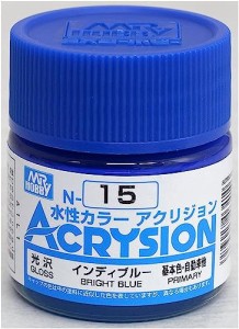 GSIクレオス アクリジョンカラー インディブルー 光沢 10ml 模型用塗料 N15