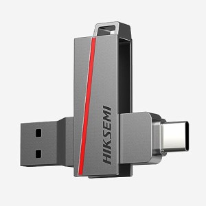 HIKSEMI USBメモリ 2-IN-1 USB3.2 Gen1-A/Type-C 360度回転式 デュアルコネクタ搭載 Dual Slim series 外付けメモリ 容量不足解消 小型 