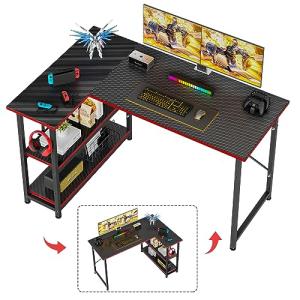 ゲーミングデスク パソコンデス ラック 机 作業台 木目 幅広
